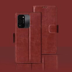 Tecno Spark 9 flip cover | KG5P flip cover | Brown
