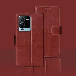 VIVO V25 flip cover | V2202 flip cover | Brown