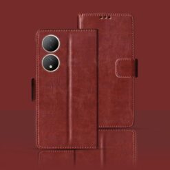 Vivo T2 5G flip cover | V2240 flip cover | Brown