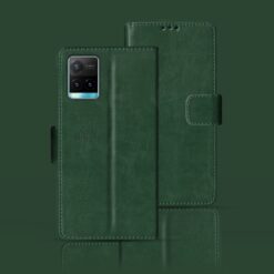Vivo Y33s flip case | V2109 flip case | Green