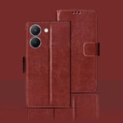 Vivo Y36 5G flip cover | V2247 flip cover | Brown