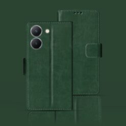 Vivo Y36 5G flip case | V2247 flip case | Green