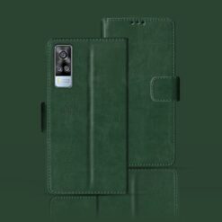 Vivo Y51 2020 flip case | V2030 flip case | Green